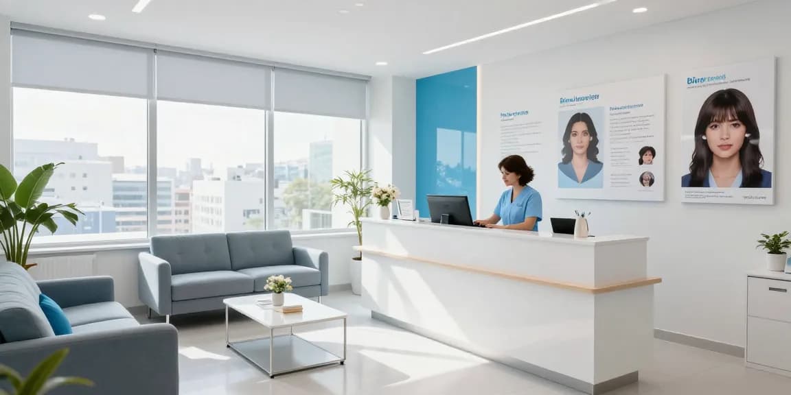 Expert healthcare services discussing hair transplant turkey price in a modern clinic setting, emphasizing patient care and consultation.