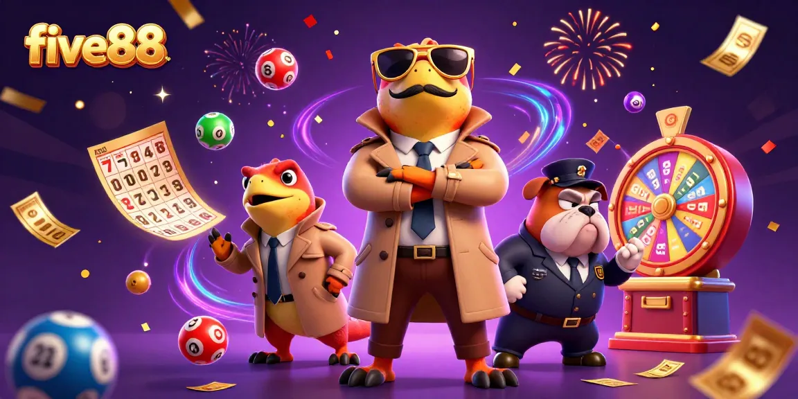 Experience the excitement of five88 with dynamic raptors and thrilling casino elements in a vibrant illustration.