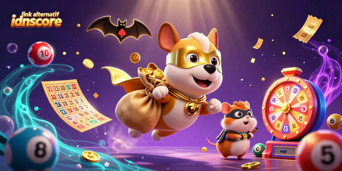 Experience thrilling gameplay with link alternatif idnscore's vibrant poker chip action and colorful lottery elements.