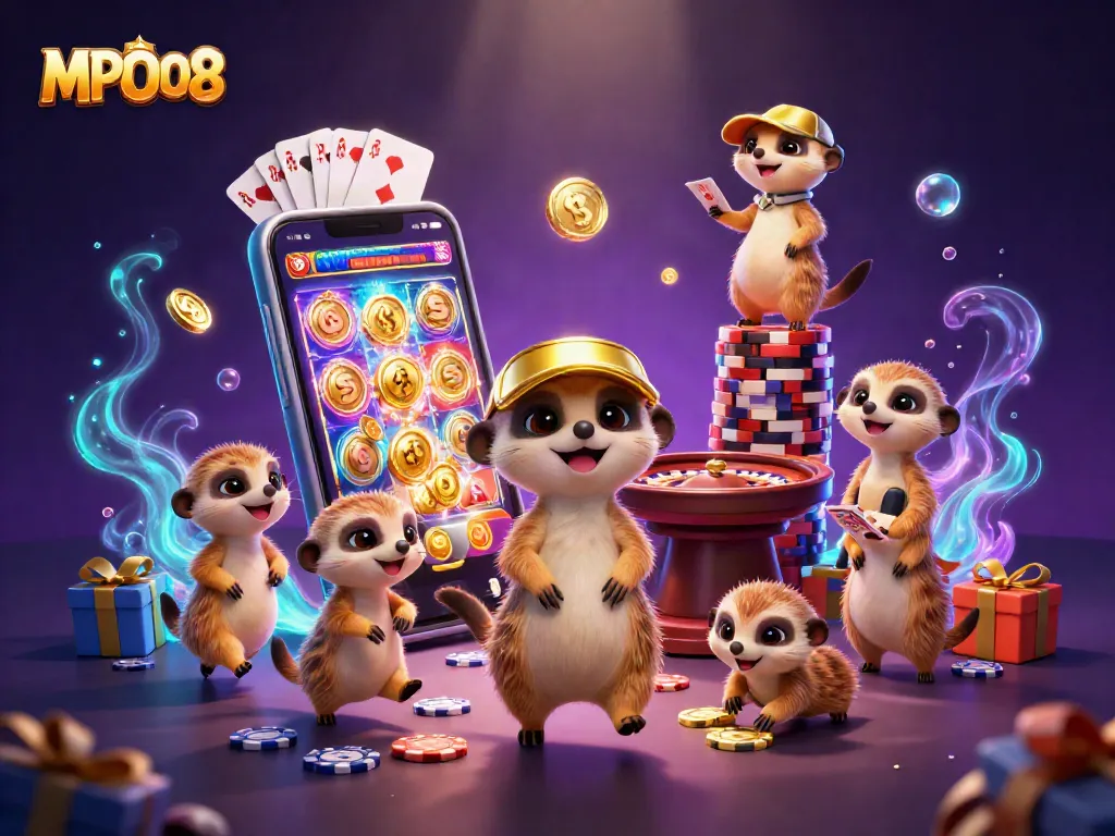 Engage with MPO08 at a fun filled meerkat casino operation featuring various gaming elements.