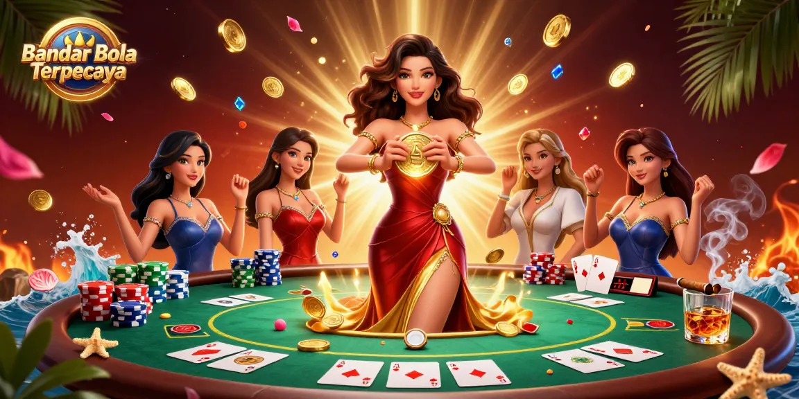 Experience thrilling wins at Bandar Bola Terpercaya with dynamic poker gameplay illustrated in stunning detail.