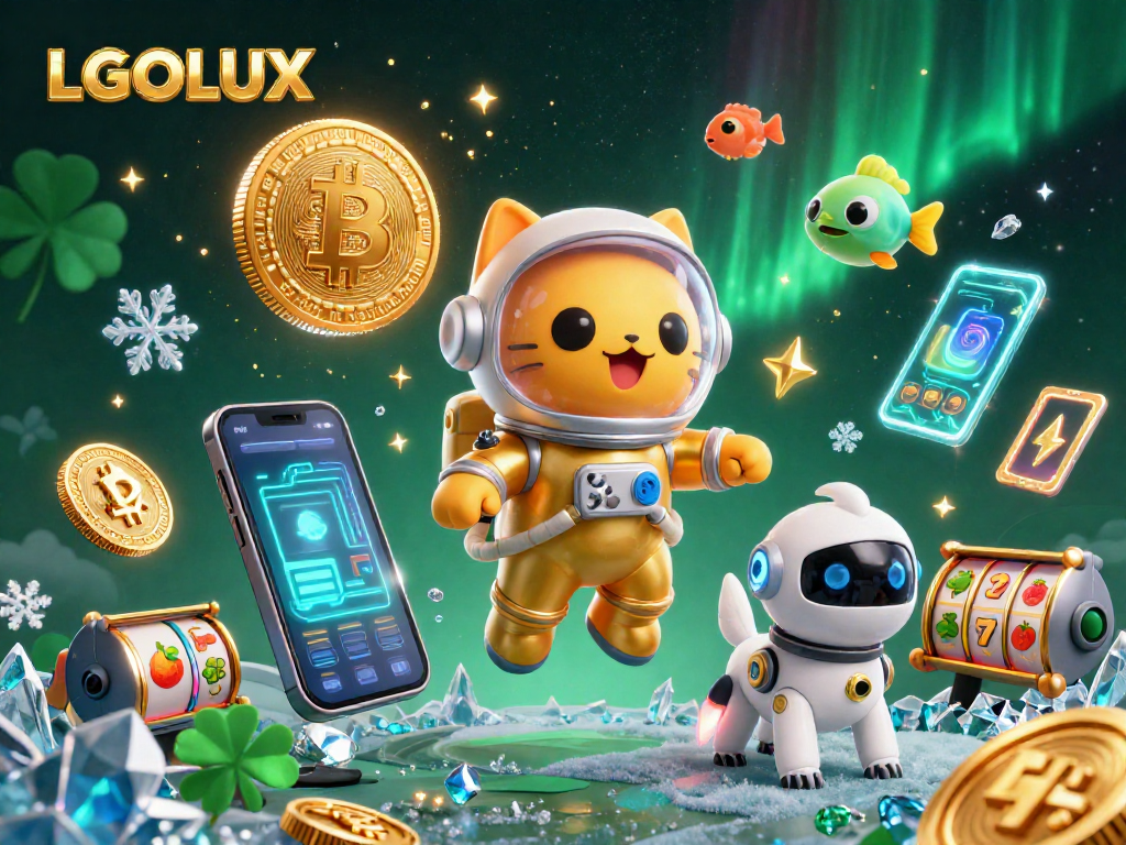 Engage in gaming adventures with LGOLUX through an exciting 3D casino space scene.