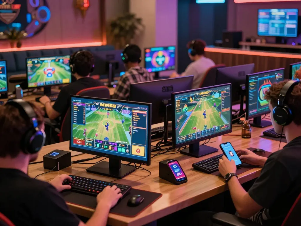 Enthusiastic players enjoying the MM88 online gaming experience, featuring vibrant atmosphere and interactive elements.