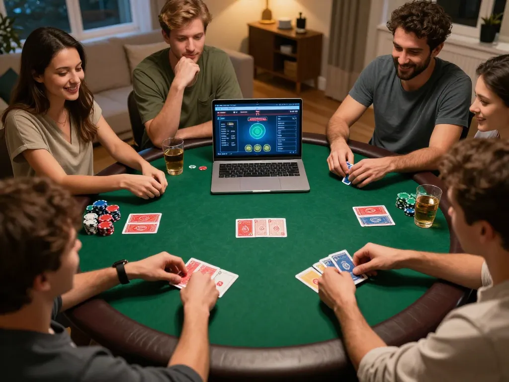 Players engaging in a thrilling online poker game while using bulenthasan for strategic betting analysis.