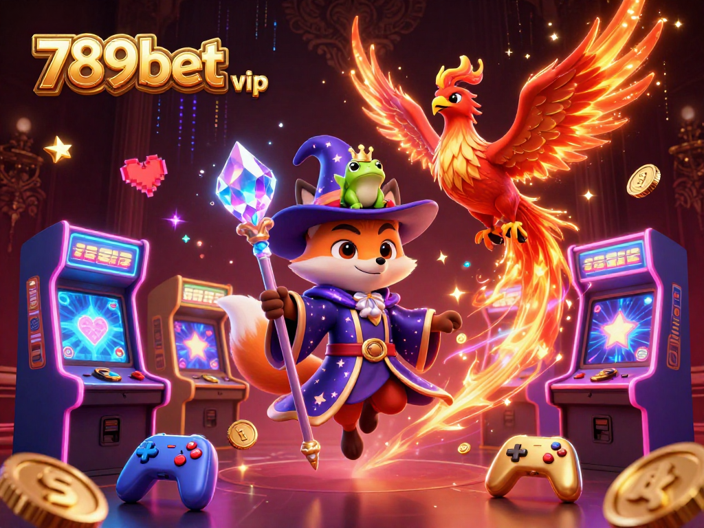 Engage with the vibrant casino world of 789bet vip through a mystical wizard fox and a phoenix companion.