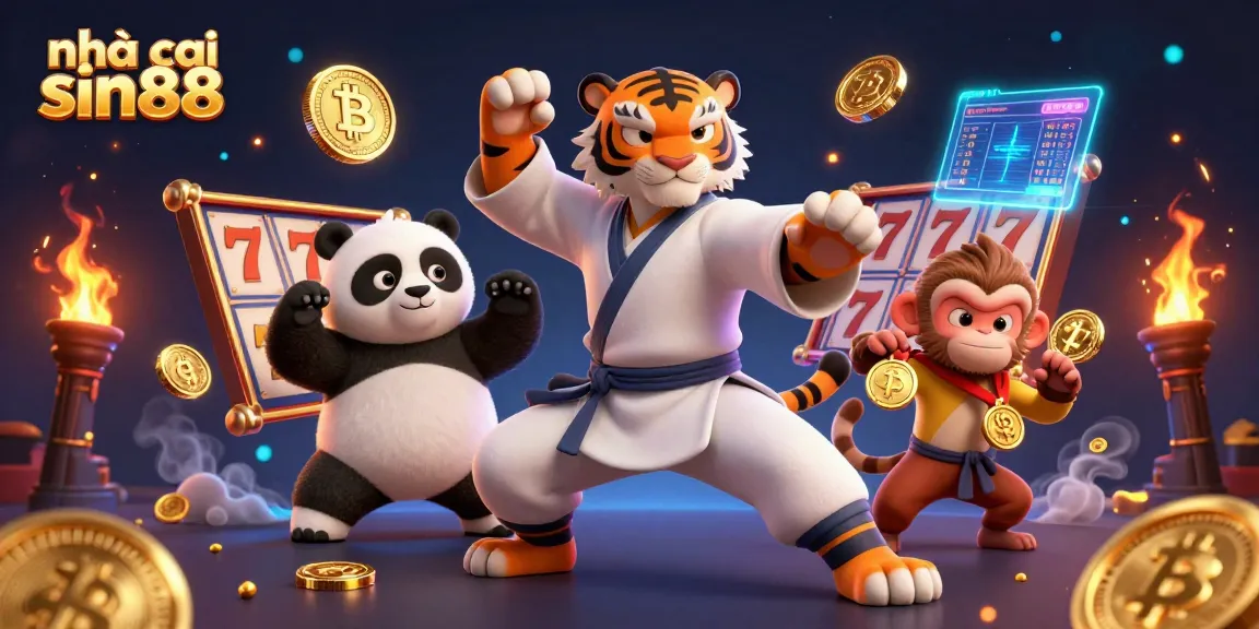 Engage with the vibrant action at nhà cái sin88, where a kung fu tiger master and his companions immerse in a world of thrilling online slots.