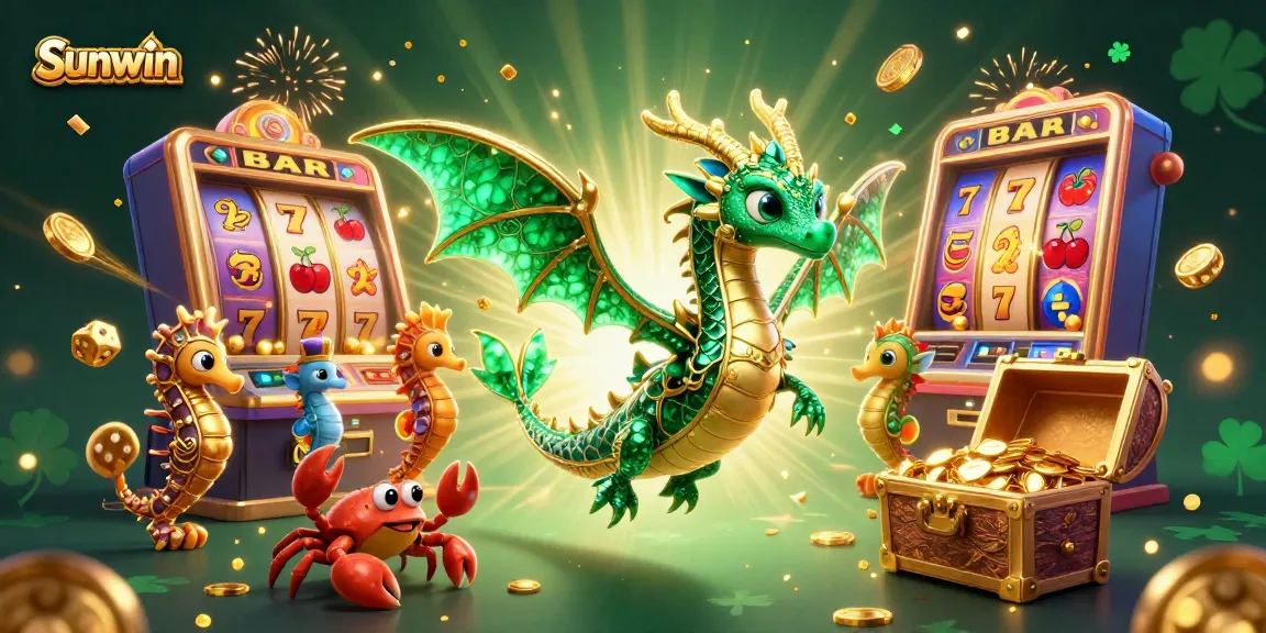 Experience the thrill of Sunwin casino as the sea dragon guards a jackpot of slots and treasures.