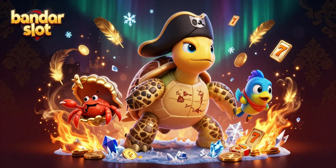 Experience dynamic gameplay with bandar slot surrounded by vibrant casino elements and exciting characters.
