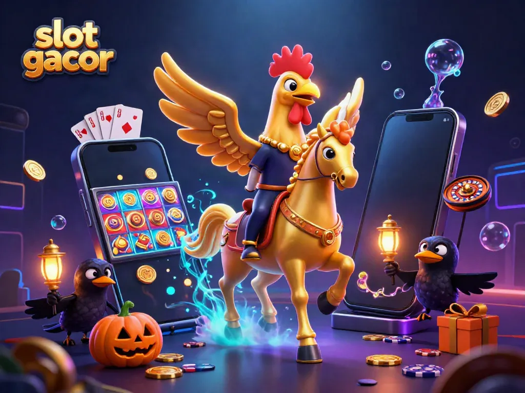 Play slot gacor and win big with vibrant casino action in this ultra-detailed 3D illustration.