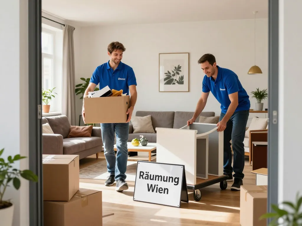 Professionelles Räumung Wien Service-Team, das eine Wohnung mit Effizienz und Sorgfalt in Wien räumt.