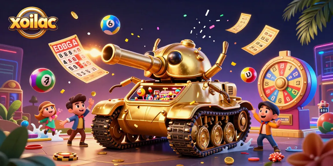 Xoilac offers an exhilarating gaming experience with a vibrant slot machine and lottery elements.