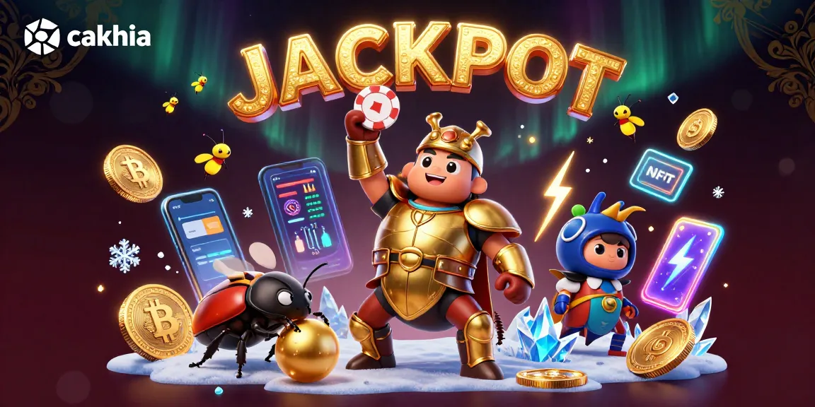 Join the cakhia victory celebration as the golden beetle lifts a poker chip, showcasing thrilling gambling excitement.