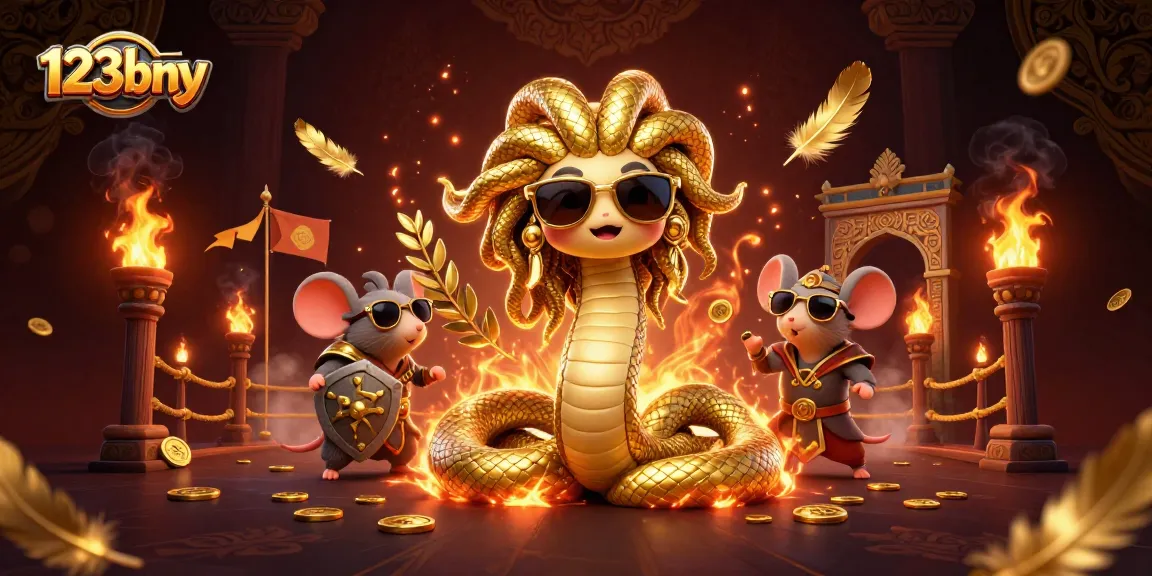 Experience thrilling gaming adventures with 123bny in a vibrant casino scene filled with gold coins and dynamic characters.