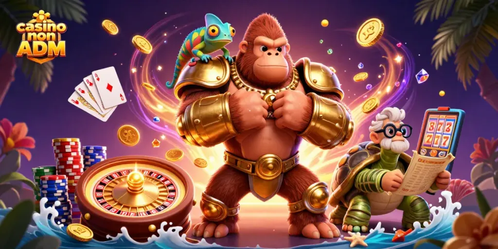 Scopri le avventure nel casinò non ADM con un gorilla, un camaleonte e una tartaruga saggia.
