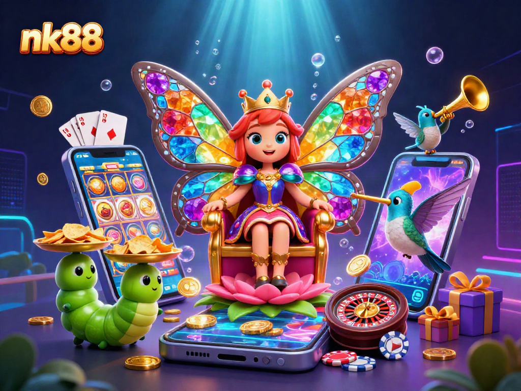 Experience thrilling gameplay with nk88 showcasing vibrant casino elements and enchanting characters.
