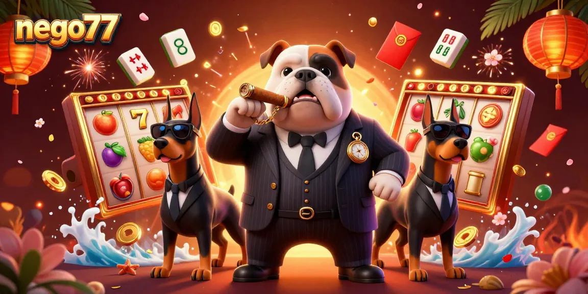 Nego77 enhances jackpot excitement with vibrant slots and engaging gaming elements in a dynamic casino scene.