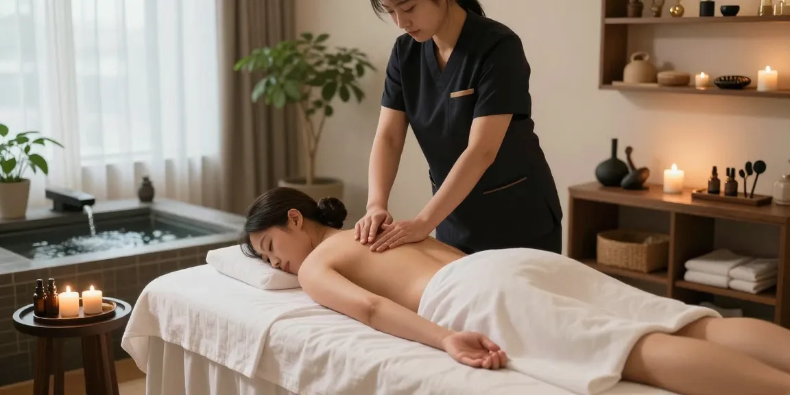 Authentic 용산출장마사지 experience in serene spa setting.