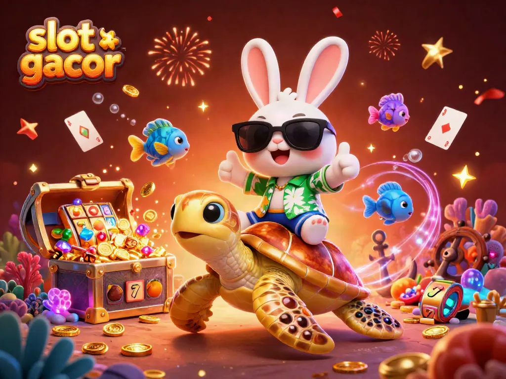 Engage with slot gacor's dynamic gaming environment featuring colorful characters and vibrant casino elements.