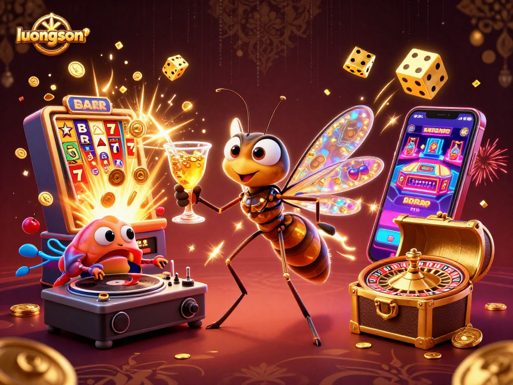 Experience thrilling gameplay with luongson tv featuring a dynamic casino scene with vibrant characters and elements.