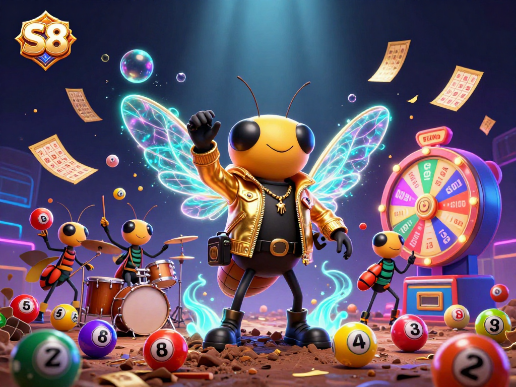 Experience exciting gameplay at S8 with vibrant characters and dynamic lottery elements.