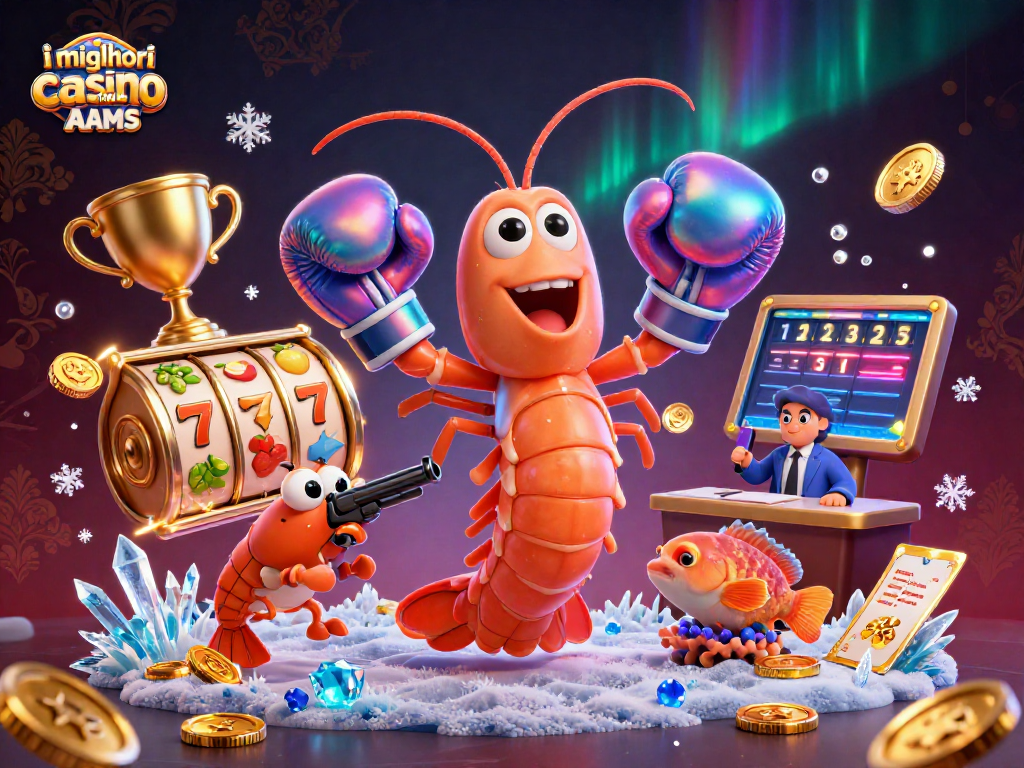 Gioca e vinci nei migliori casino non AAMS con il granchio mantide e i suoi amici in questa illustrazione 3D.