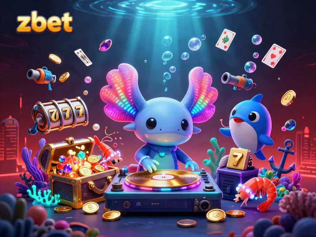 Experience the vibrant zbet gaming scene with neon characters and dynamic casino elements.