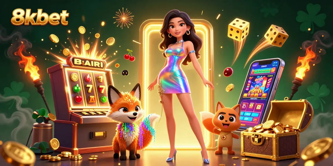 Experience winning thrills at 8xbet casino with vibrant visuals of games and rewards.