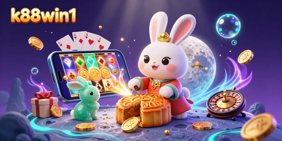 Engage with thrilling poker action at k88win1, featuring cartoon rabbits and vibrant casino games.