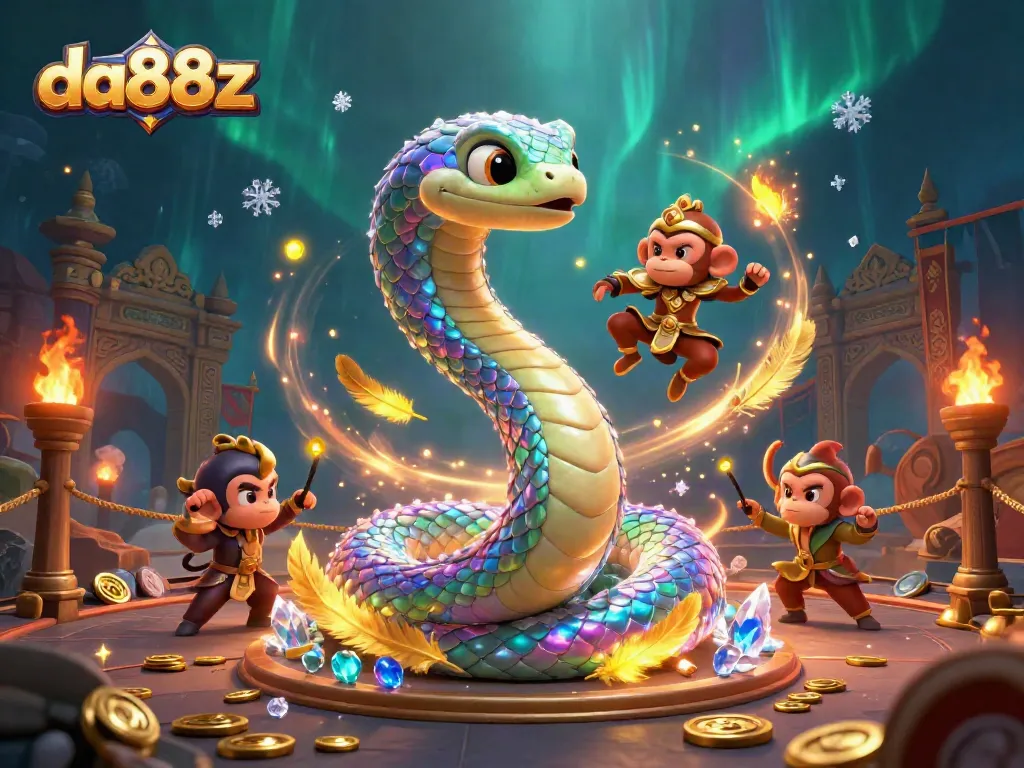 Experience thrilling gaming at da88z with vibrant casino art showcasing rich colors and dynamic characters.