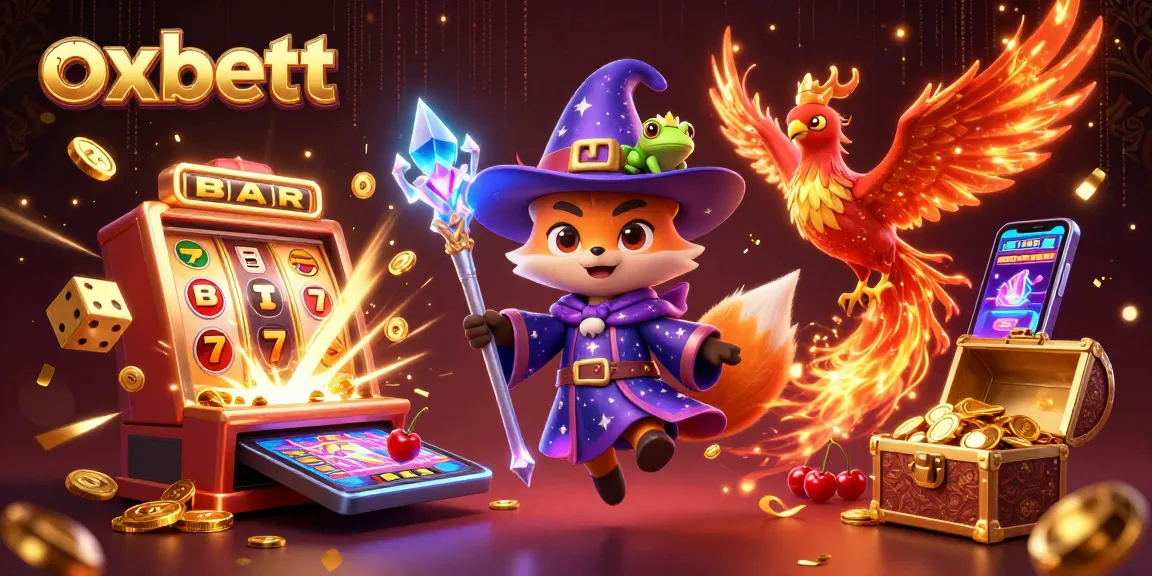 Experience excitement with the oxbett wizard fox and casino games in this captivating illustration.