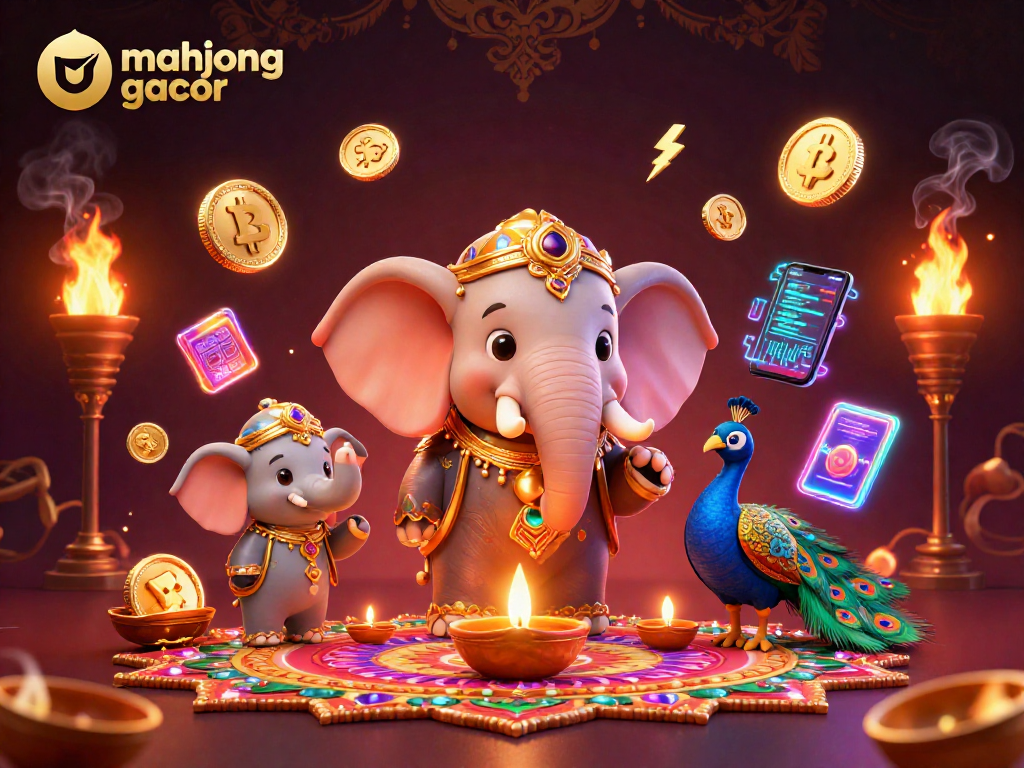 Engage in thrilling mahjong gacor gameplay with vibrant 3D characters and dynamic casino elements.