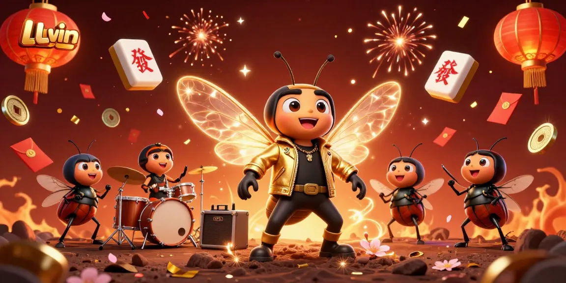 Experience LLwin with a vibrant 3D celebration of online casino gaming featuring energetic characters and elements.