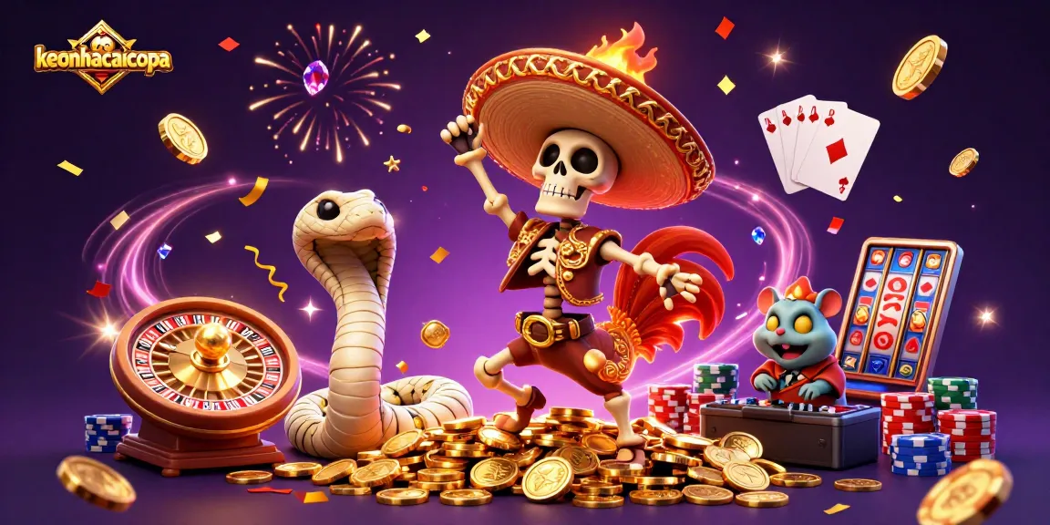 Engage with keonhacaicopa in a vibrant, animated casino through a festive celebration.