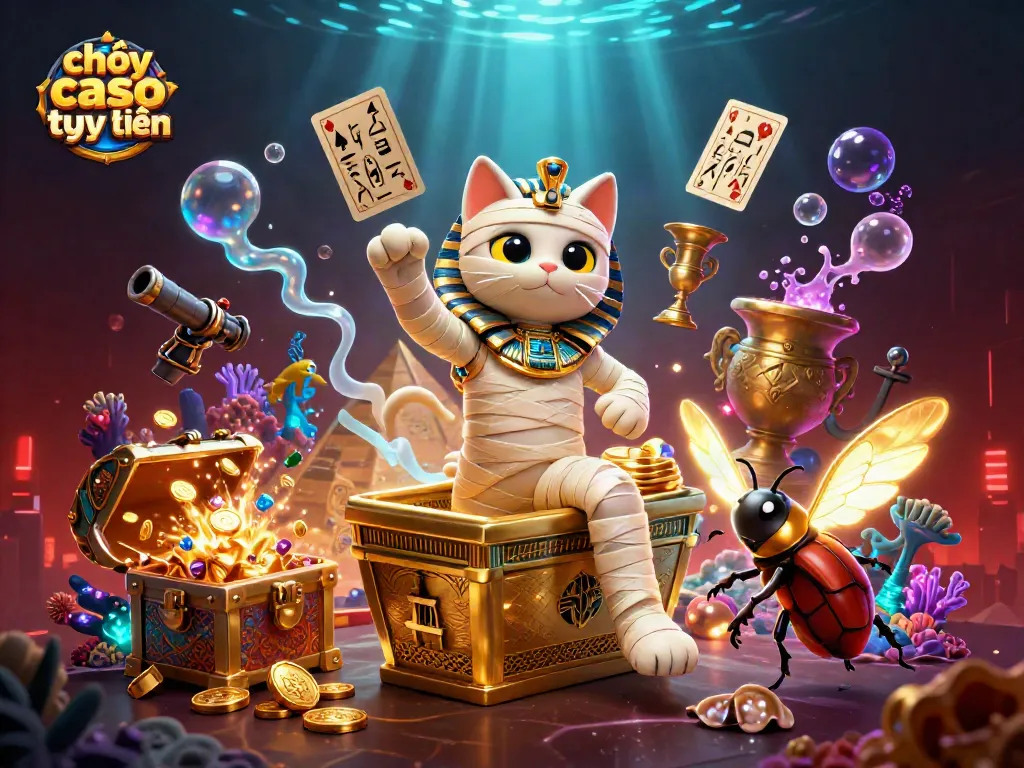 Chơi casino trực tuyến với mèo xác ướp trong sòng bạc, mang lại trải nghiệm hấp dẫn
