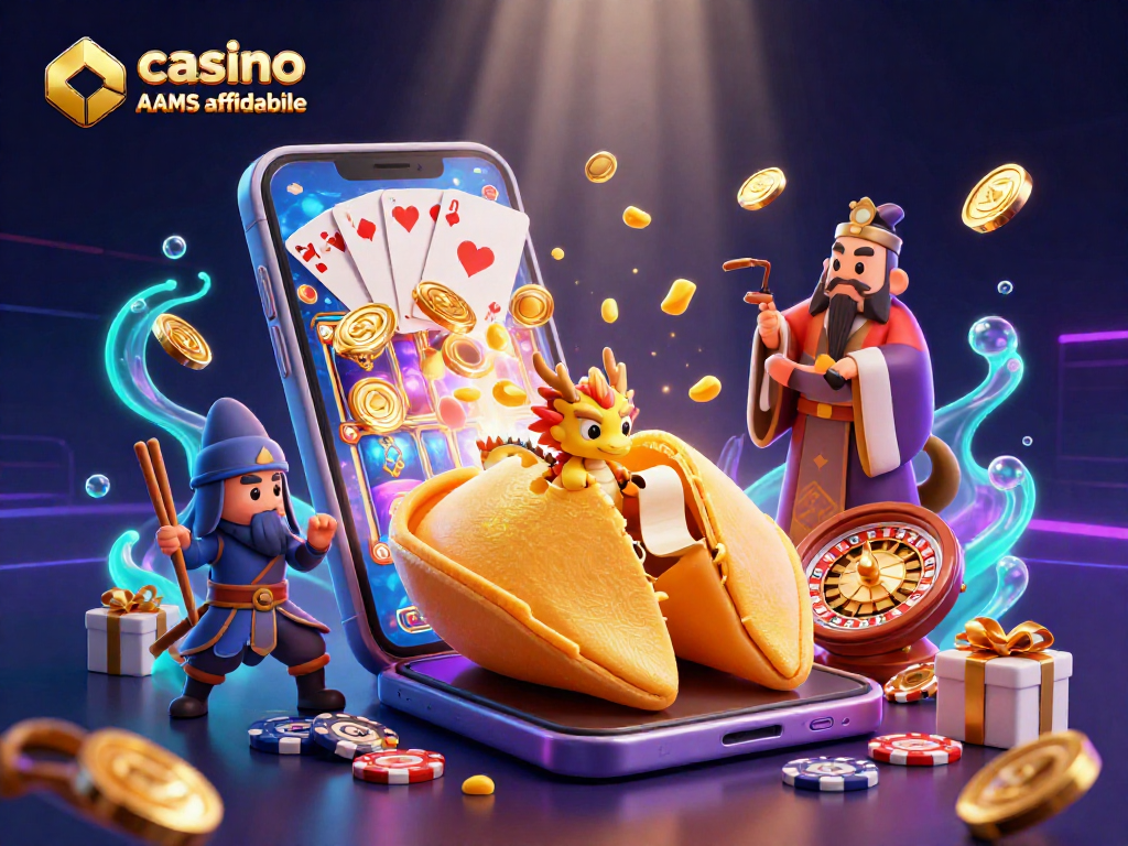 Gioca nei migliori casinò non AAMS affidabili con un'illustrazione vivace e colorata di elementi di gioco.