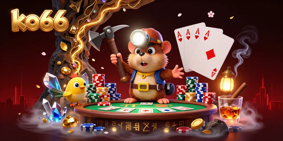 Join the adventure with ko66 as a treasure hunter mole uncovers riches at a glowing casino.