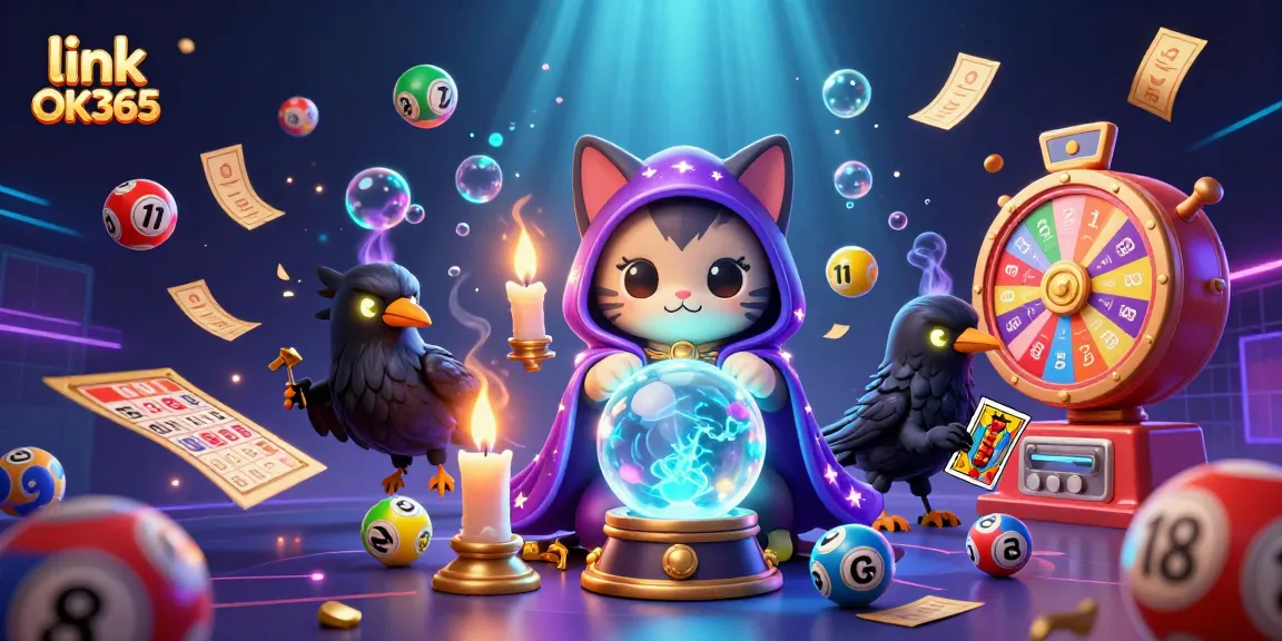Engage with the exciting world of link OK365 while enjoying colorful lottery balls and gambling elements.