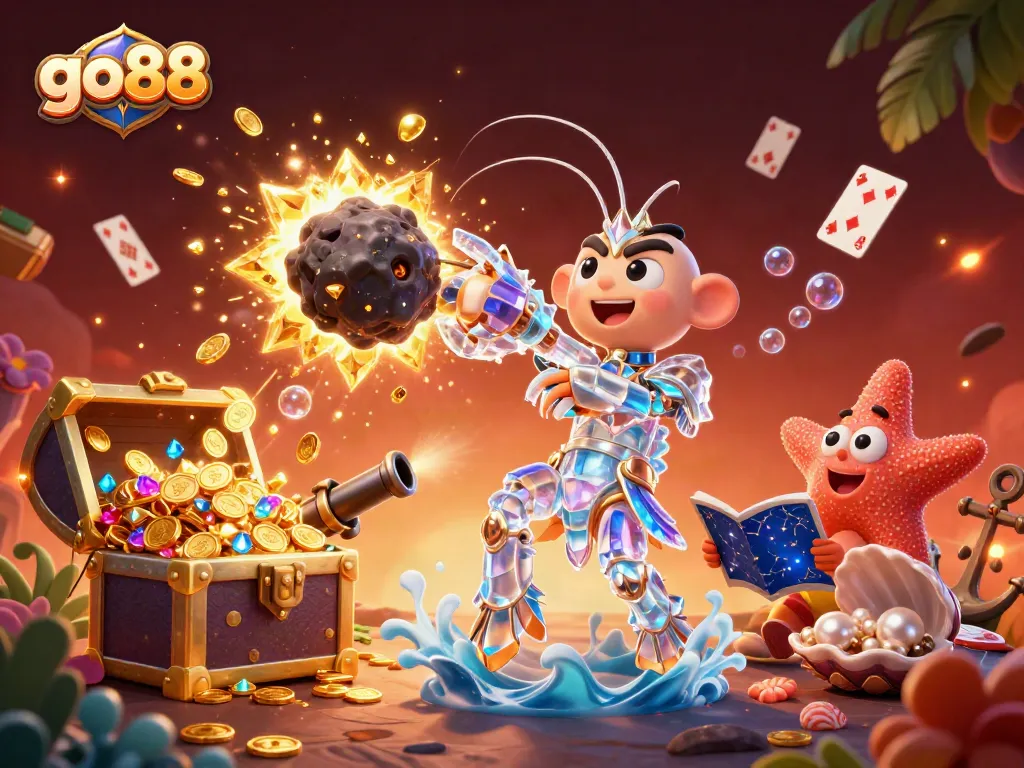Engage with the exciting world of go88, showcasing vibrant casino action with galactic themes.