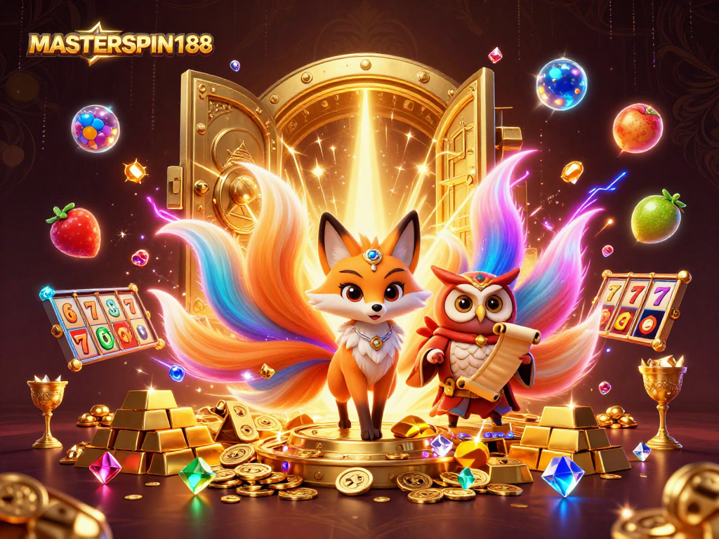 Experience the vibrant multicolor mastery of MASTERSPIN188 with riches and joy at play.