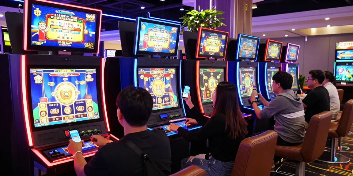 Excited players celebrating at the Slot Gacor Hari Ini Kartupoker casino, highlighting live game statistics and vibrant gaming atmosphere.