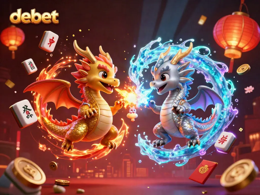 Engage in an exciting gaming adventure with debet as dragons weave through a magical display.