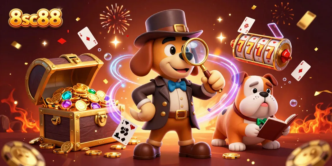 Experience thrilling gameplay at 8sc88 with poker chips and festive confetti.