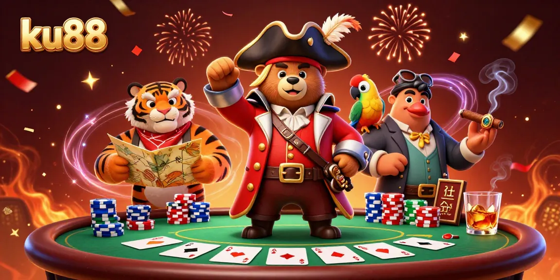 Engage in epic poker adventures at ku88 with lively characters and high-stakes action