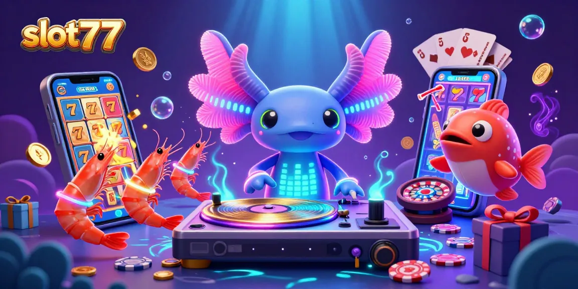 Experience thrilling action with slot777 as the axolotl DJ spins at an underwater casino party.