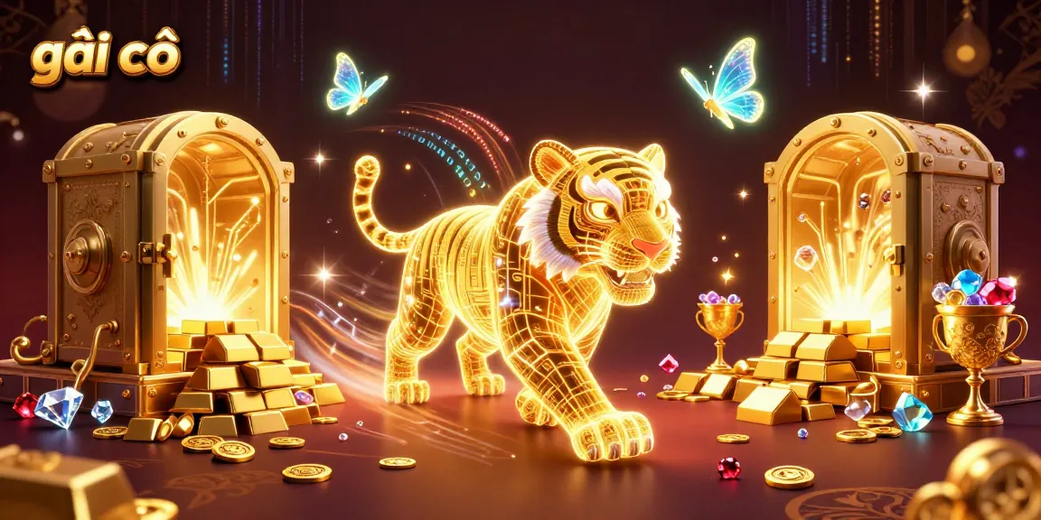 Experience the thrill of gái gọi in a vibrant casino with golden treasures and electric energy.
