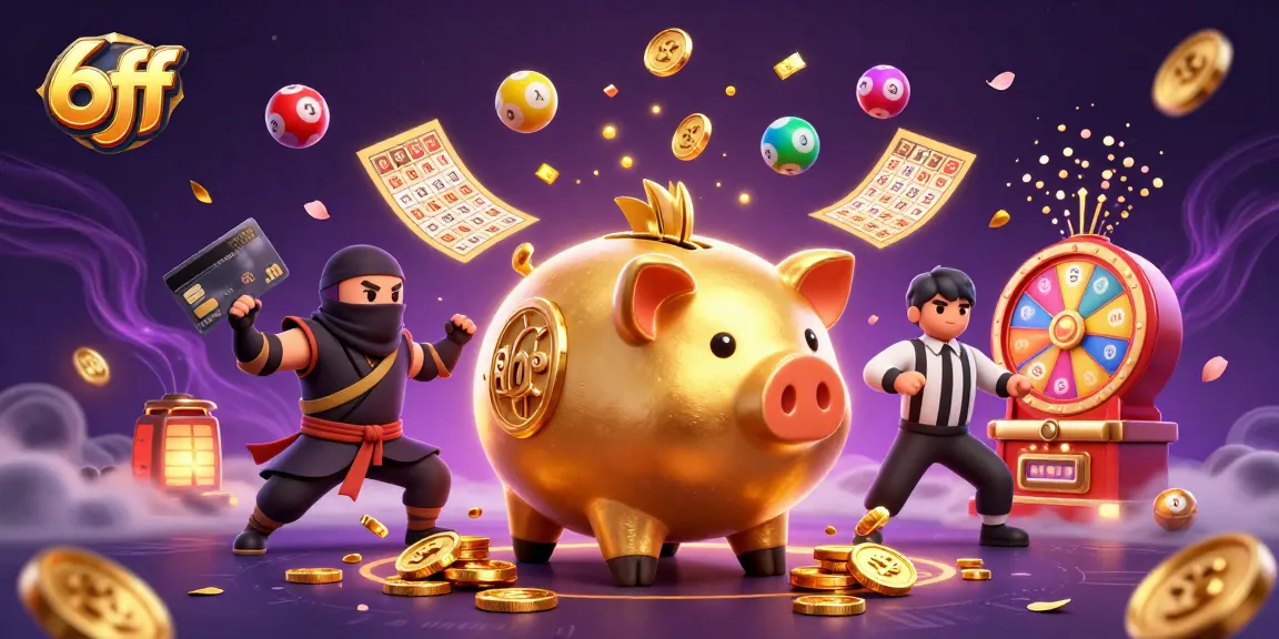 Engage with the thrilling 6ff gaming scene featuring a golden piggy bank and vibrant casino elements.