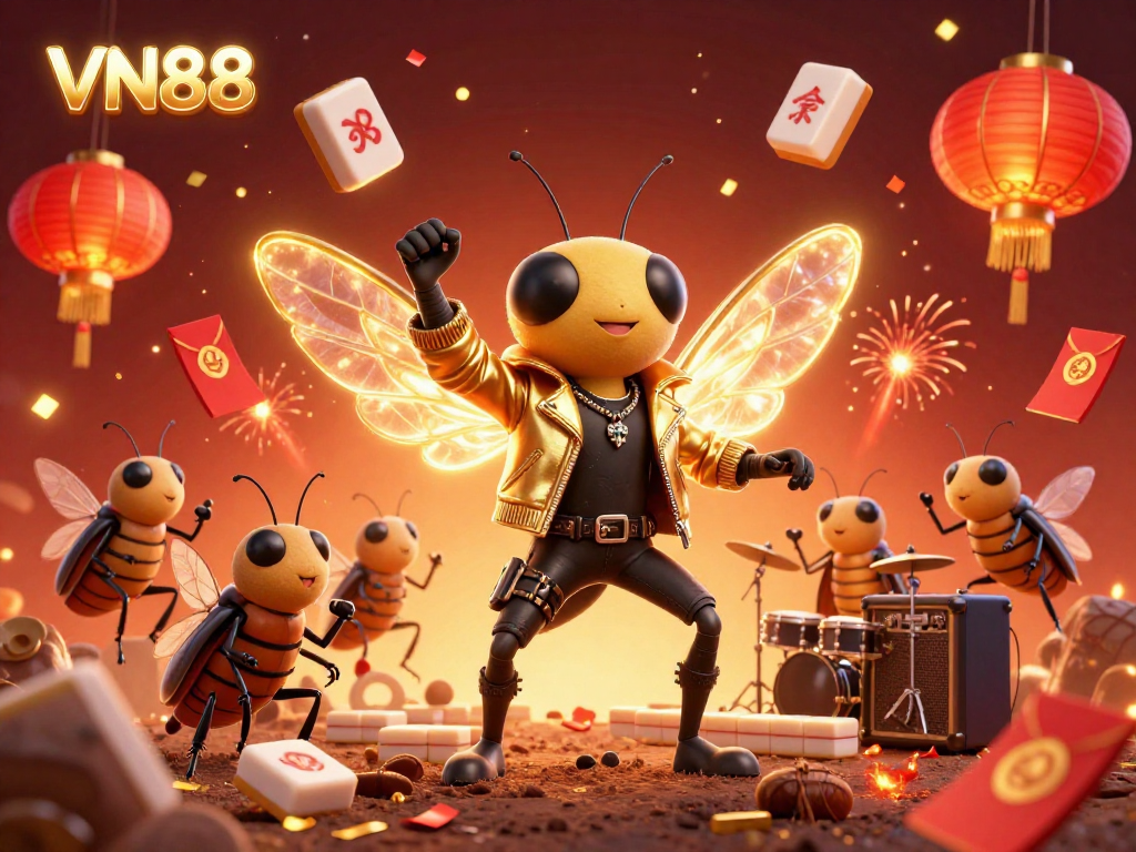 Join the VN88 excitement with vibrant casino elements and animated characters for an exhilarating gaming experience.