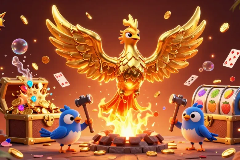Experience thrilling gameplay at 88m with a vibrant casino scene featuring a golden phoenix.
