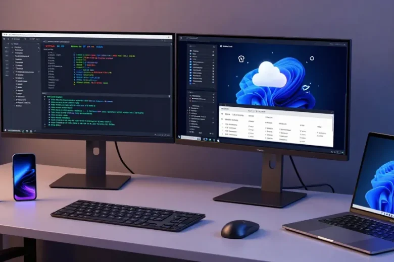 GO8's advanced software development platform with cloud technology showcases innovative user interfaces and coding environments.