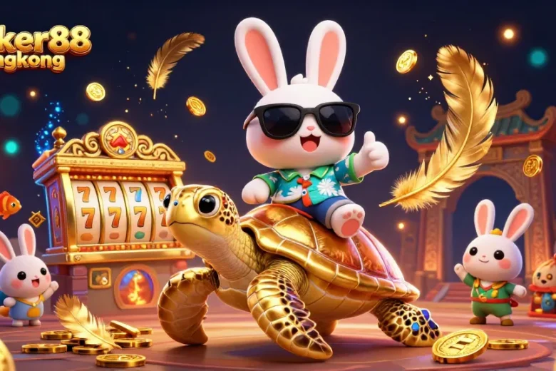 Engage with Poker88 Hongkong for thrilling slot strategies with vibrant characters and casino elements.